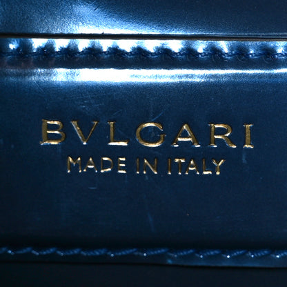 Bulgari Metallic Calfskin Small Serpenti Forever Snake Strap Crossbody Bag Blue 7 of 12