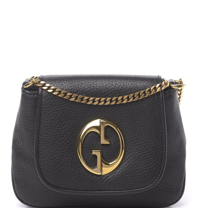 Gucci Pebbled Calfskin Small 1973 Chain Shoulder Bag Black 11 of 11