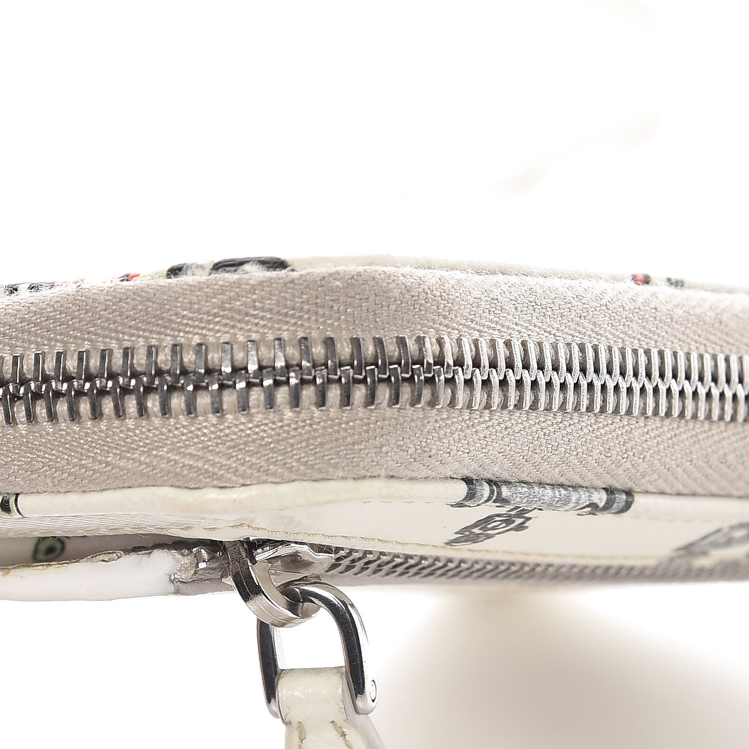 Prada Saffiano Robot Zip Around Wallet White 14 of 14