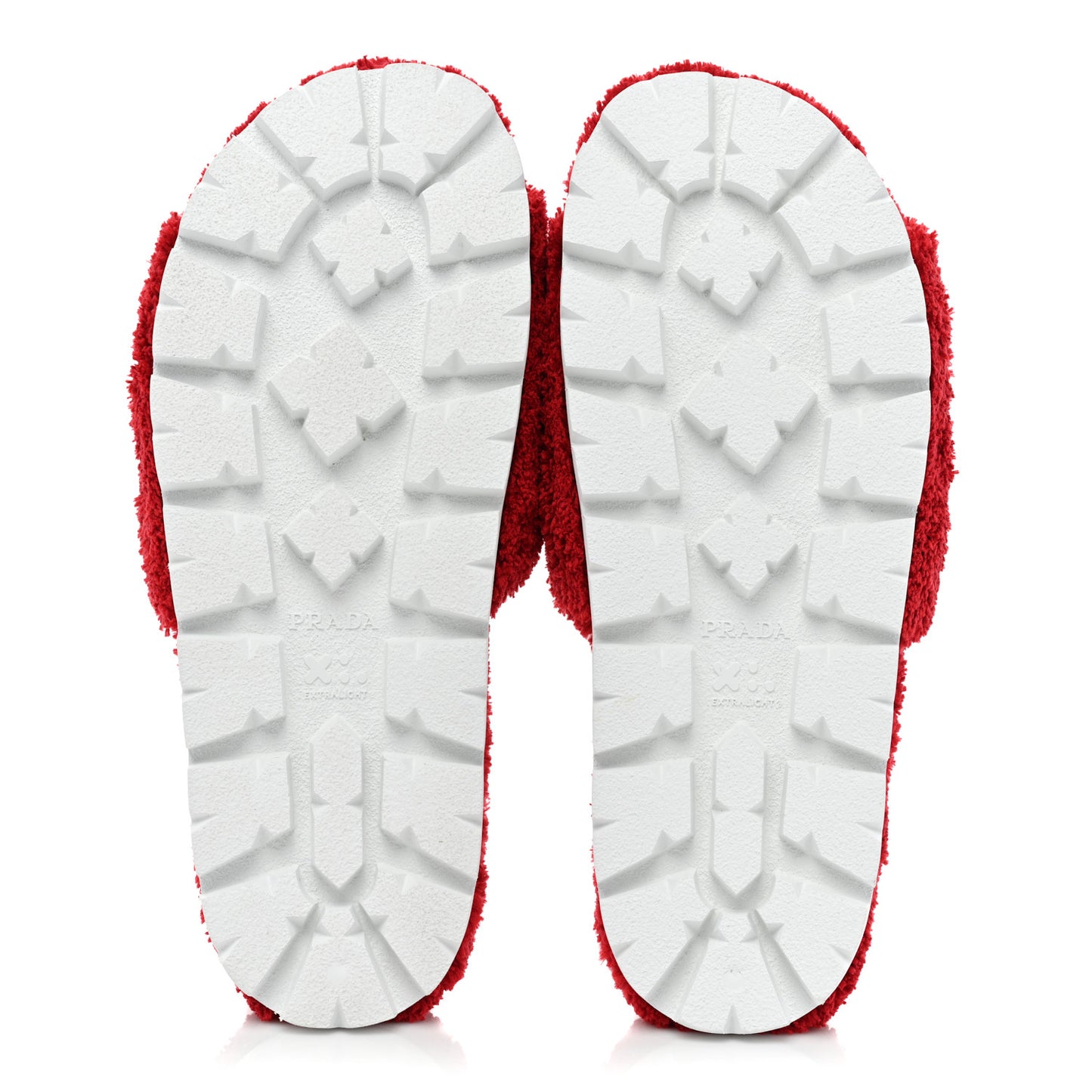 Terry Cloth Logo Lug Sole 20mm Slide Sandals 40 Rosso Black