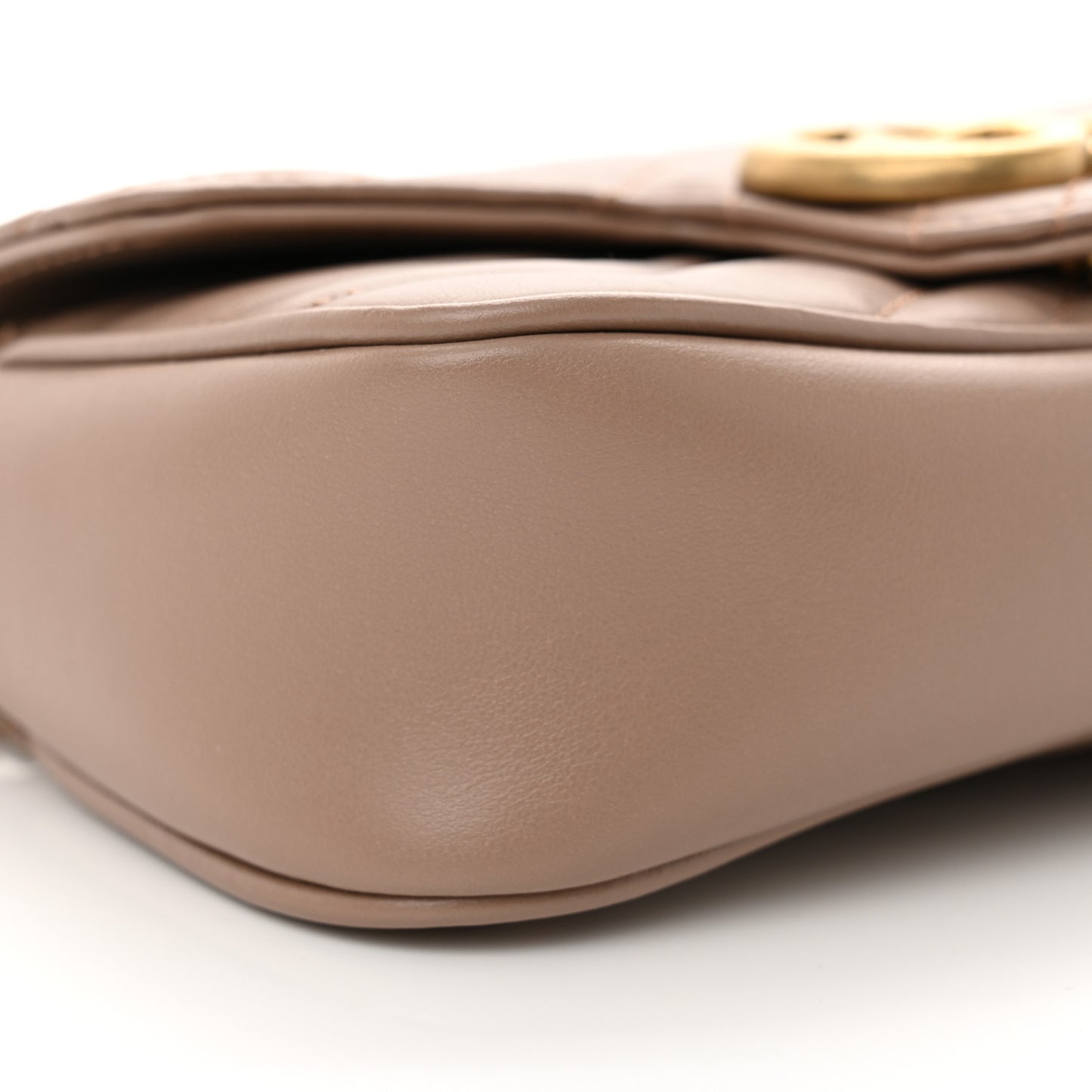 Calfskin Matelasse Super Mini GG Marmont Shoulder Bag Porcelain Rose