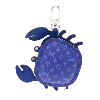 Louis Vuitton Monogram Crab Bag Charm Blue 1 of 4