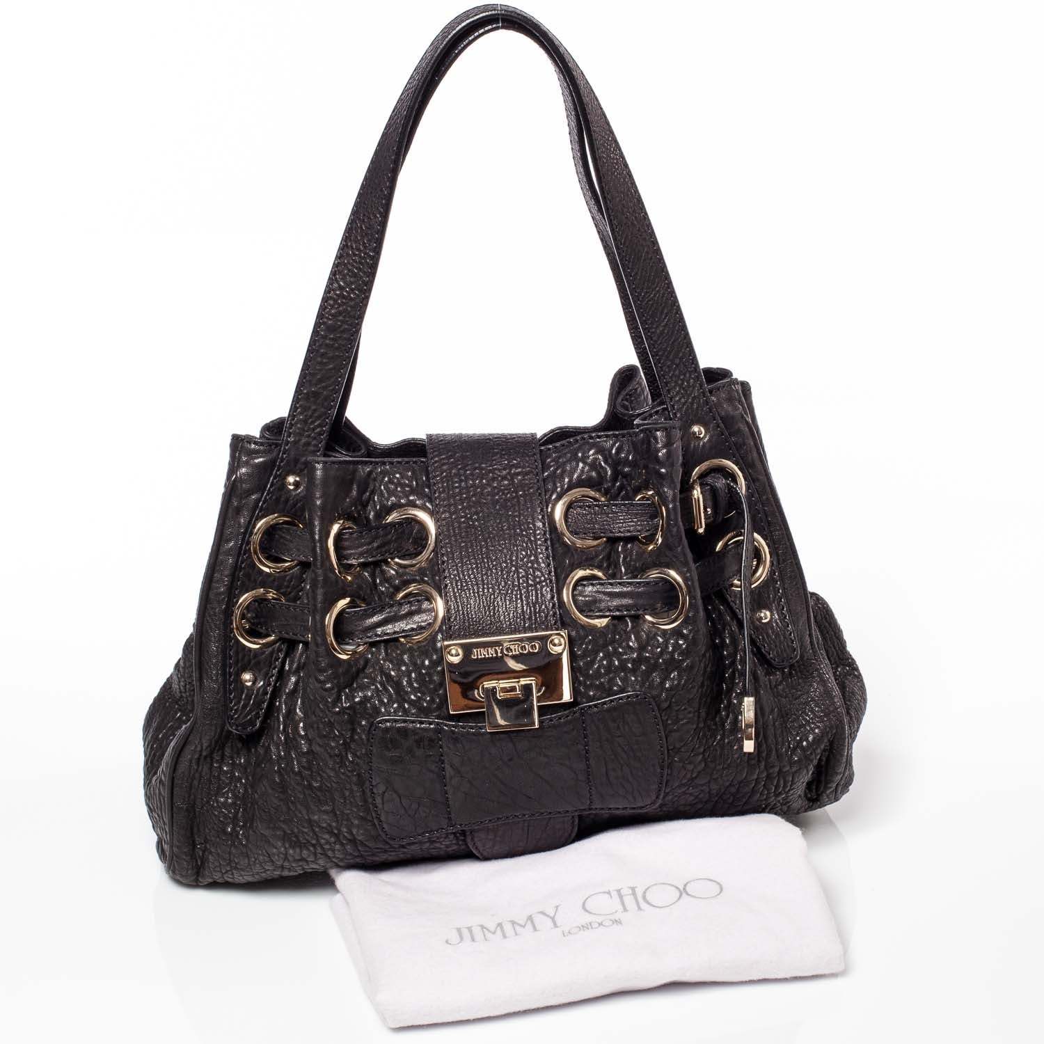 Jimmy Choo Leather Ramona Bag Black 35150 – FASHIONPHILE