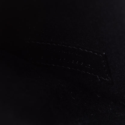 Saint Laurent Calfskin Crocodile Embossed Uptown Monogram Clutch Black 6 of 8