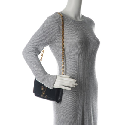 Louis Vuitton Calfskin Chain Louise GM Black 2 of 9