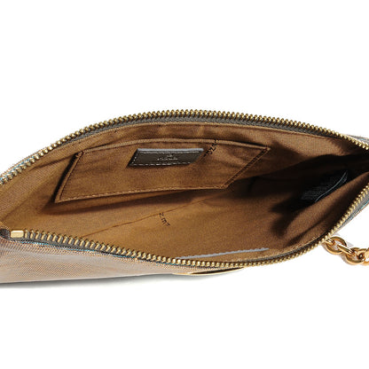 Fendi Metallic Zucchino Canvas Small Forever Crossbody Platinum Light Blue 5 of 8