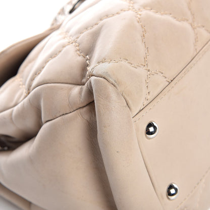 Chanel Calfskin Double Stitch Large Hamptons Flap Bag Beige 16 of 19