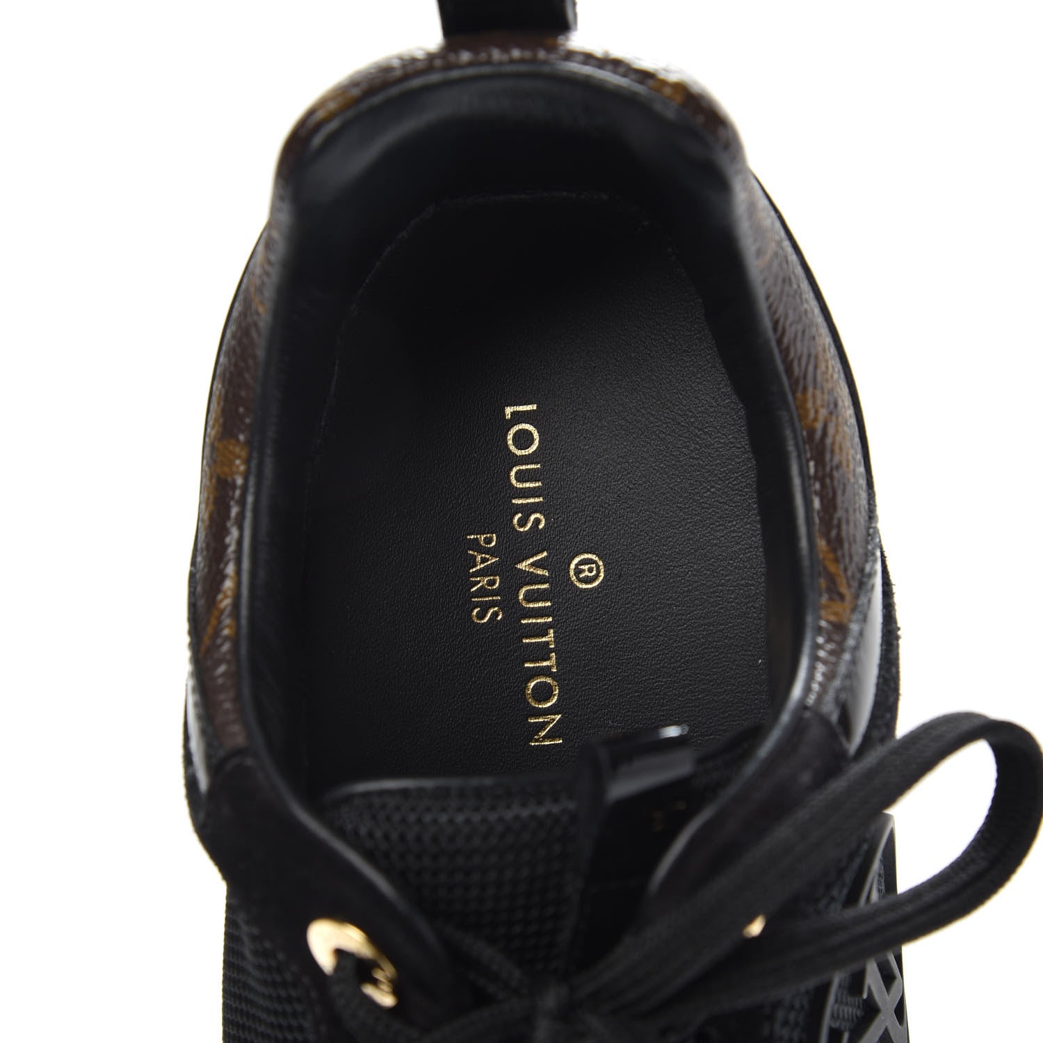 Louis Vuitton Suede Monogram Run Away Sneakers 35.5 Black 6 of 8