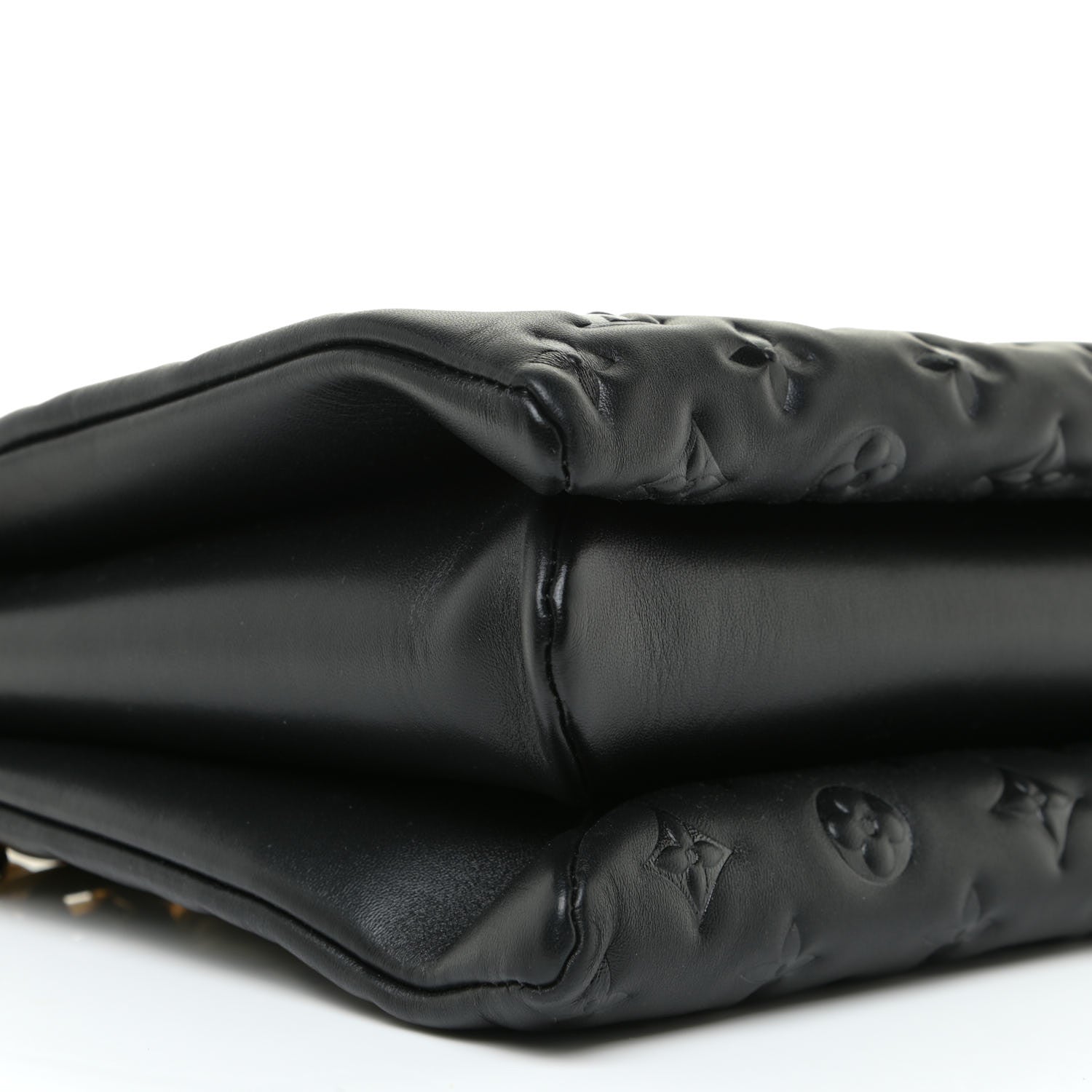 Louis Vuitton Lambskin Embossed Monogram Coussin MM Black 7 of 11