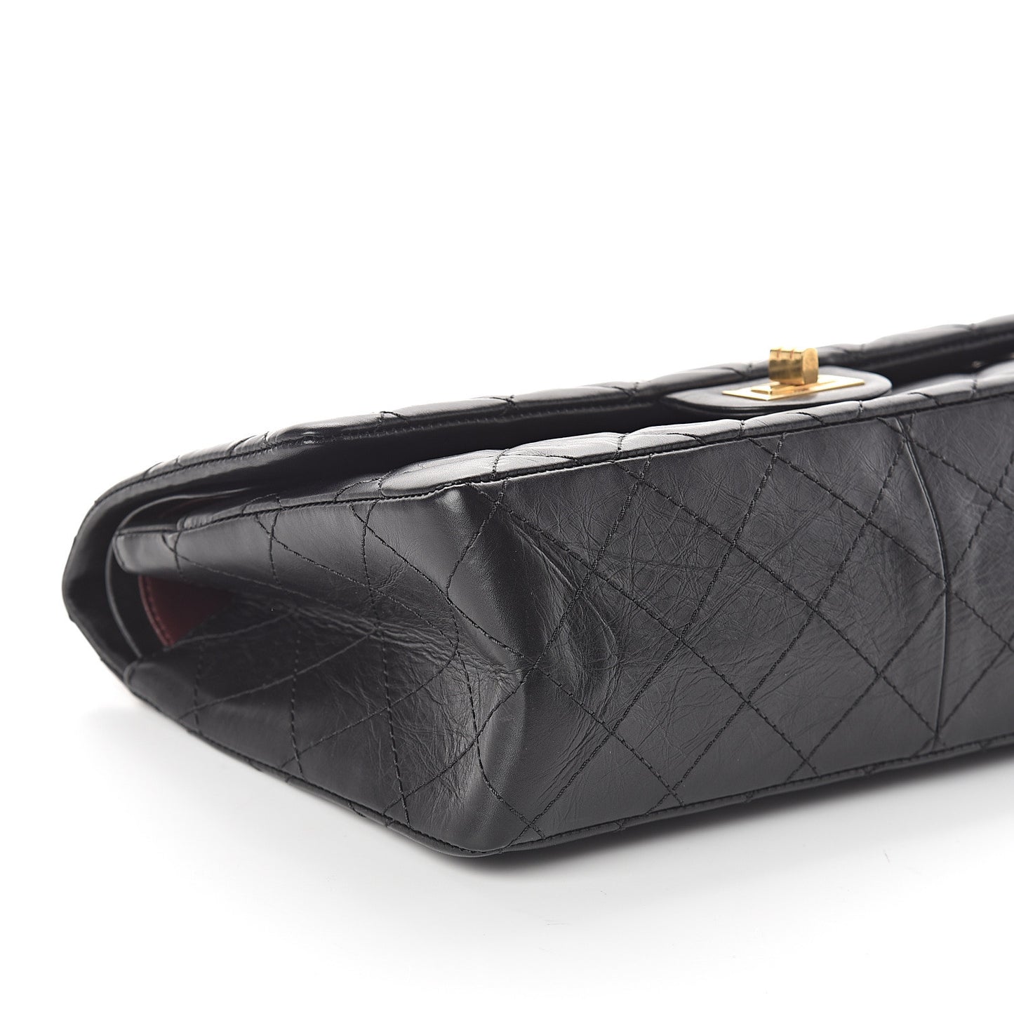 Aged Calfskin Quilted 2.55 Reissue 226 Flap Black