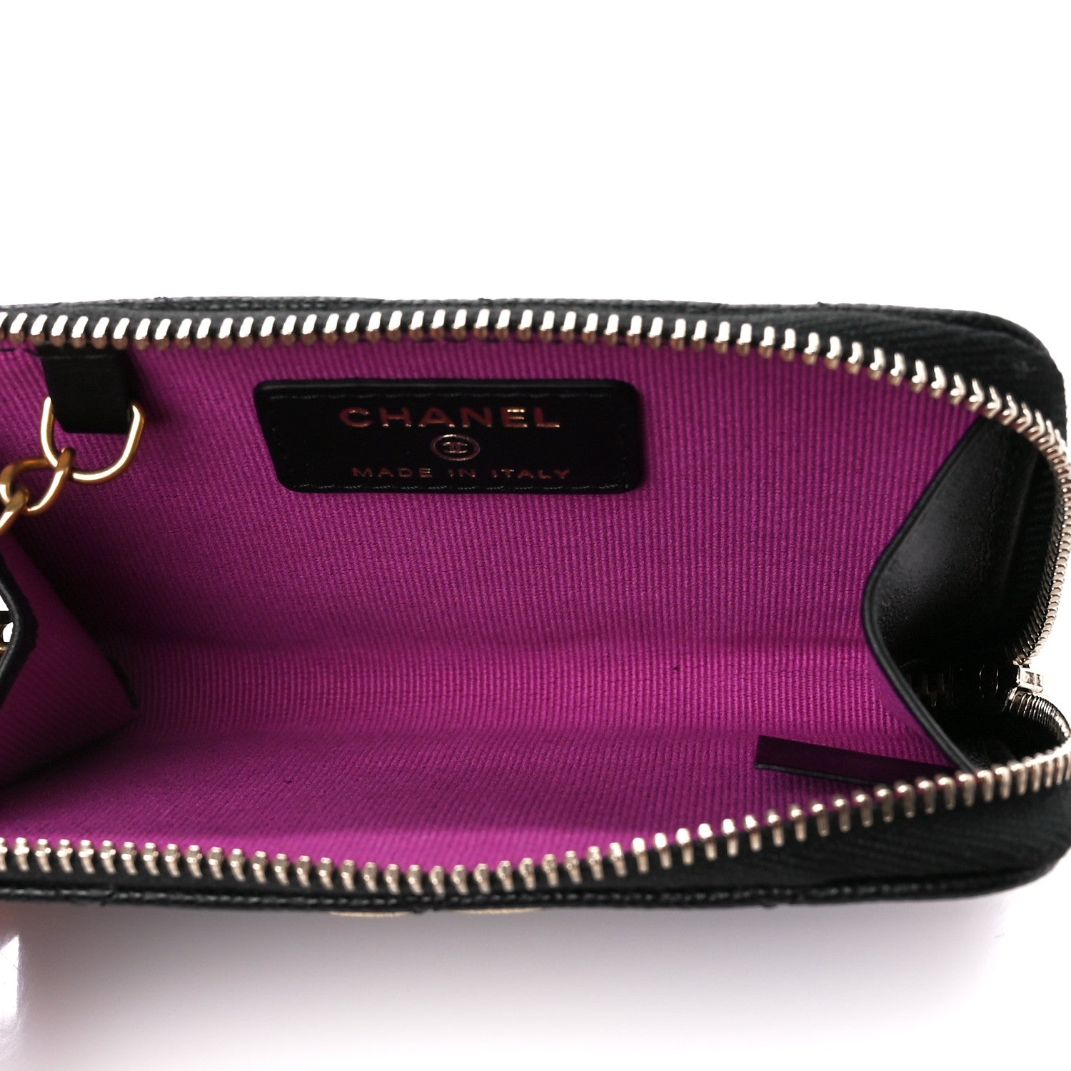 Chanel Caviar Quilted Zipped Key Holder Case Black 5 of 10