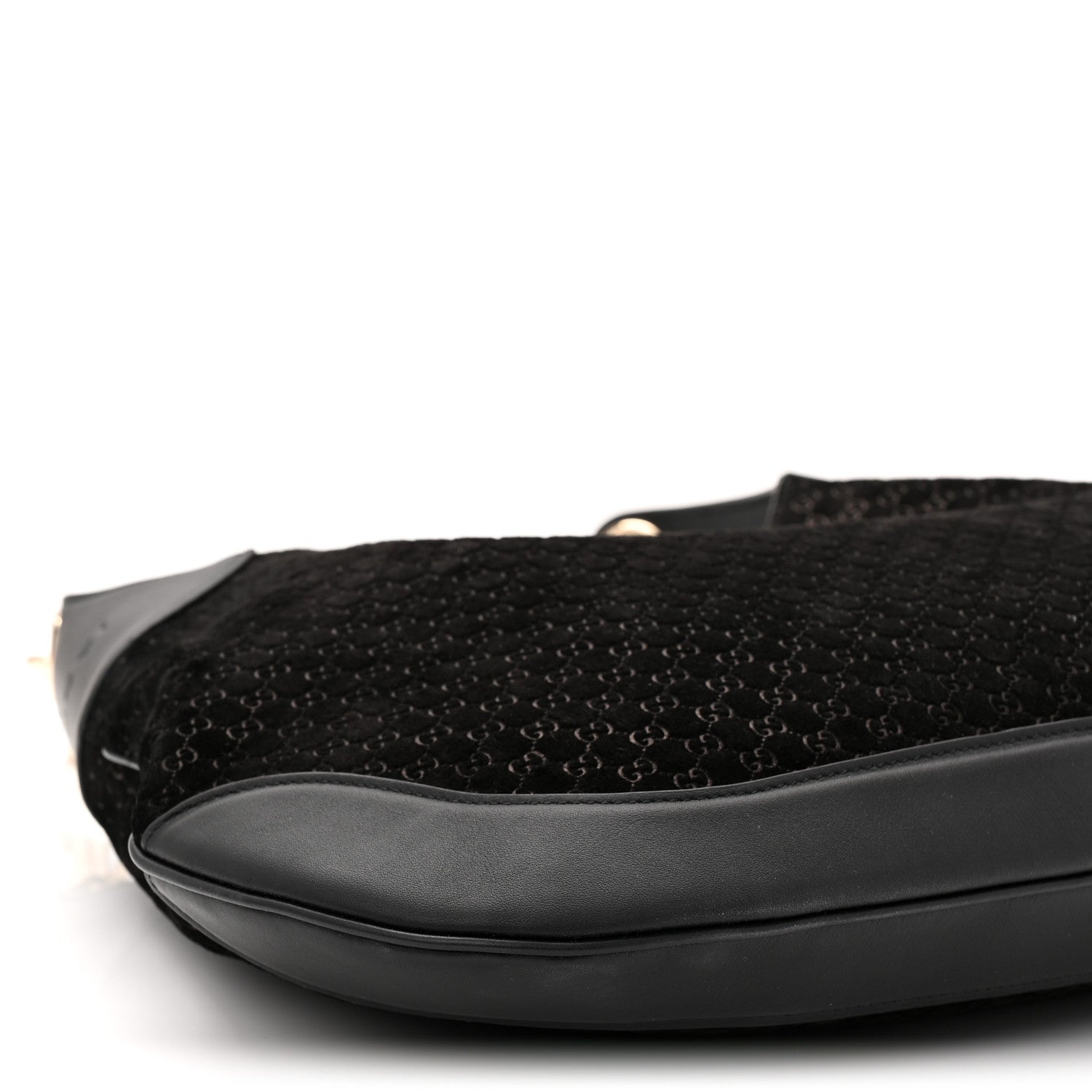 Gucci Suede Micro GG Calfskin B Medium Shoulder Bag  Arabella Black 9 of 10