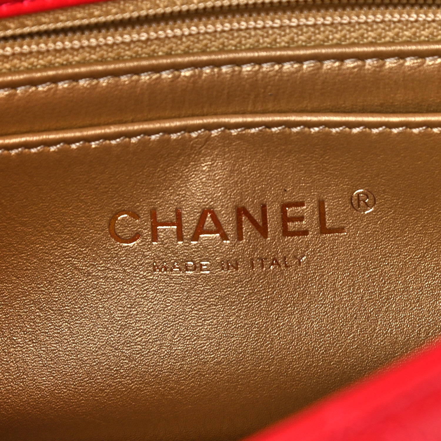 Chanel Lambskin Quilted Mini Rectangular Pearl Crush Flap Red 6 of 9