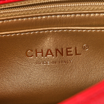 Chanel Lambskin Quilted Mini Rectangular Pearl Crush Flap Red 6 of 9