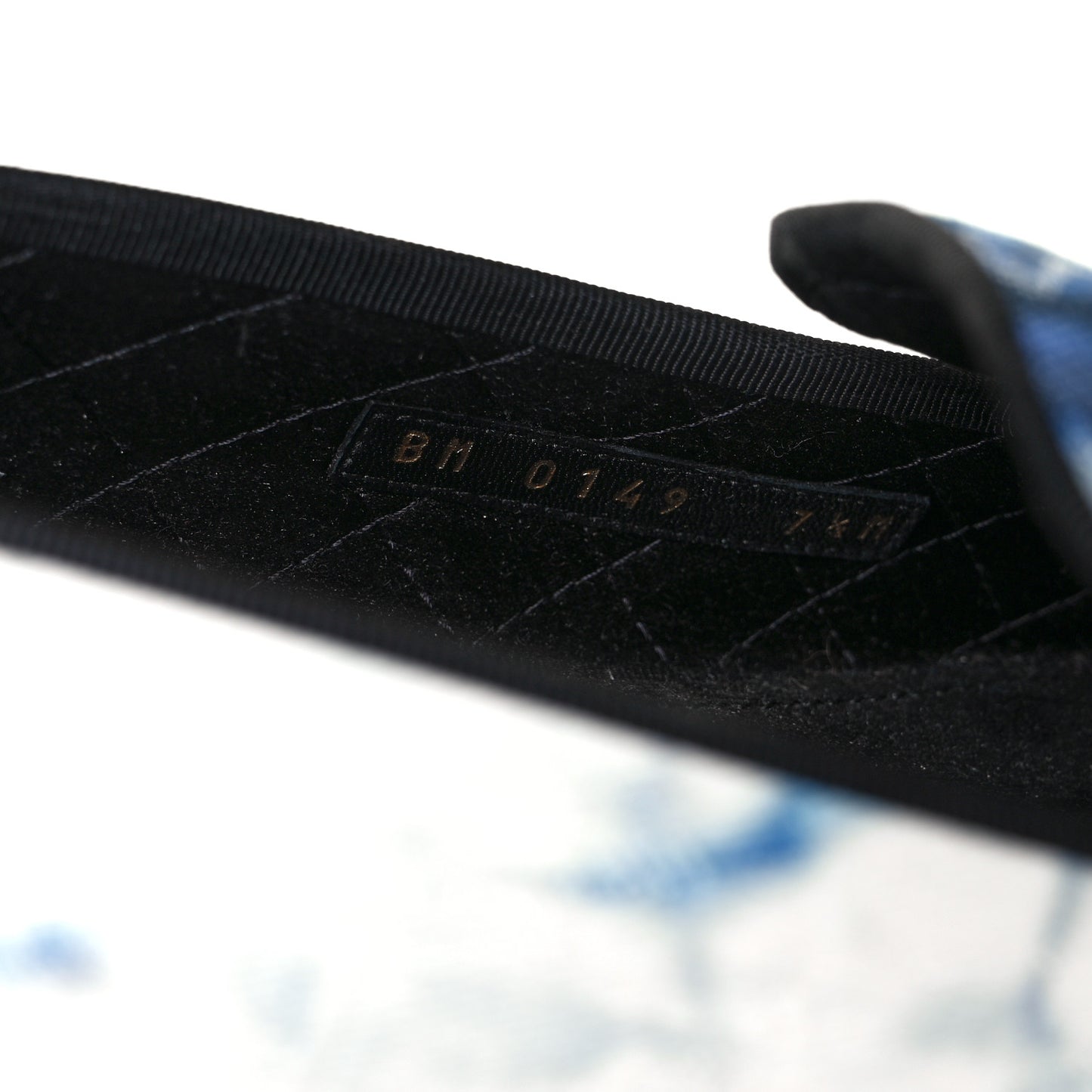 Monogram Denim Tie Dye Mens Auteuil Slippers 7.5 Navy Blue