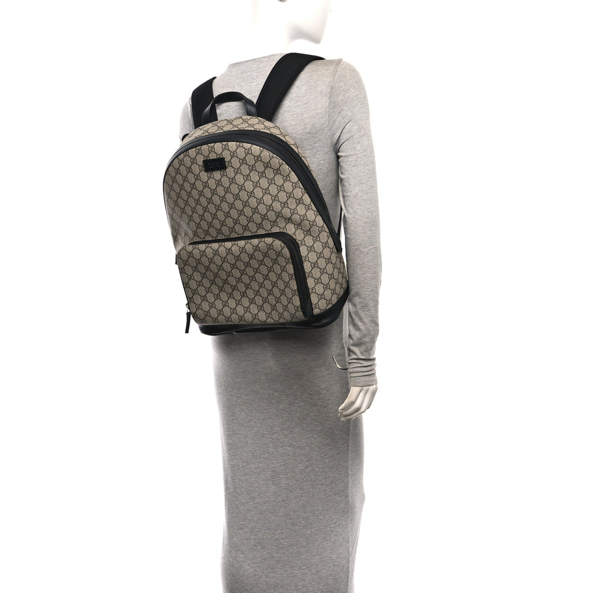 Gucci GG Supreme Monogram Medium Backpack Black 3 of 11