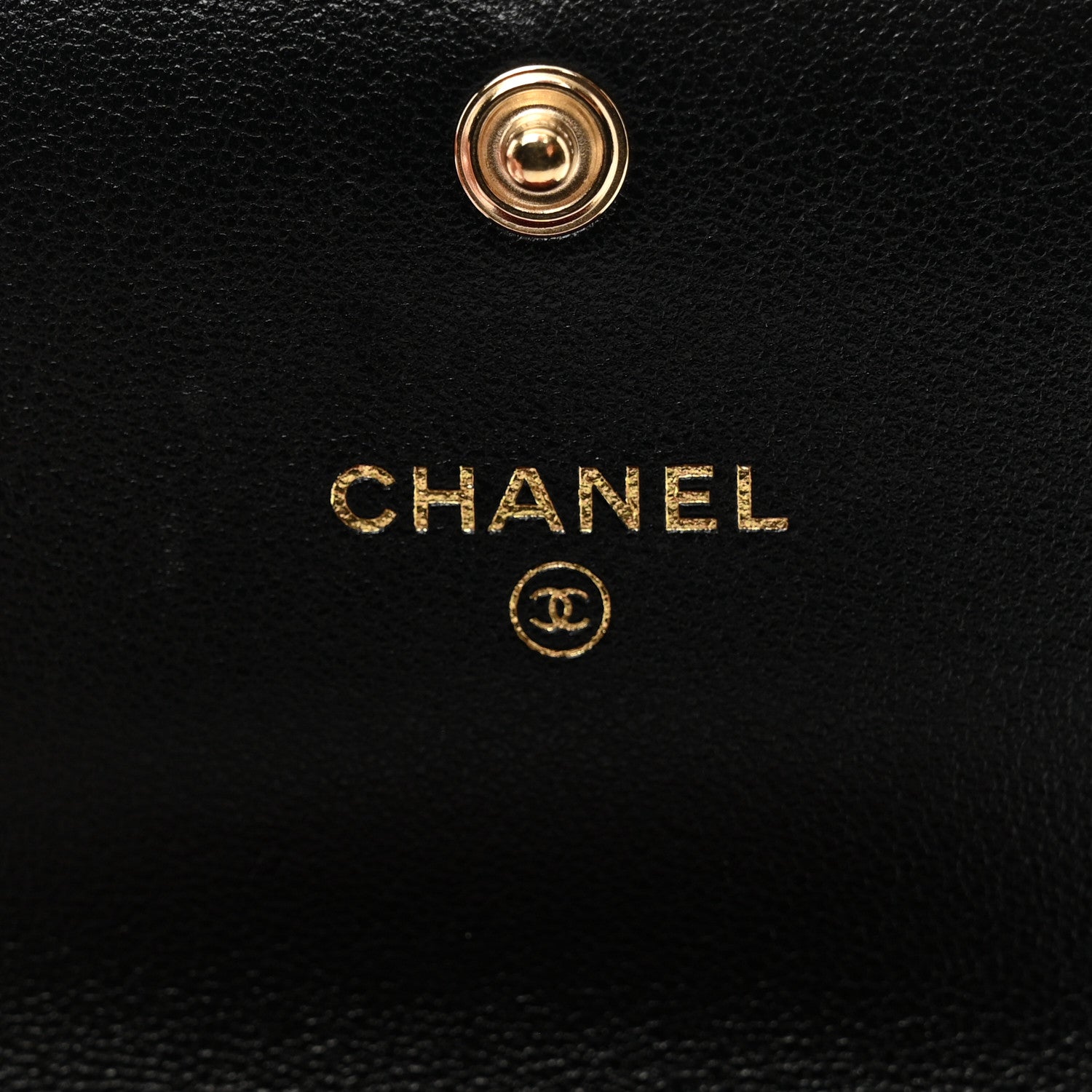 Chanel Shiny Goatskin Quilted Chanel 19 Flap Coin Purse With Chain Black 6 of 10