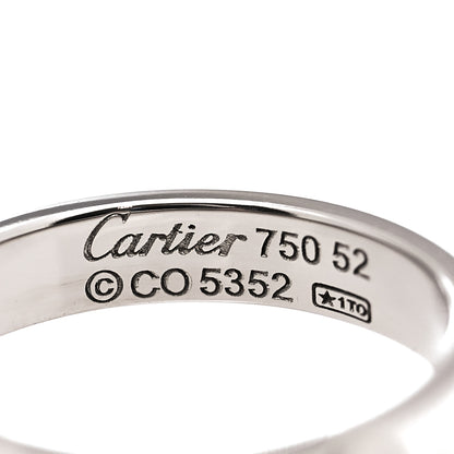 Cartier 18K White Gold 3.5mm LOVE Wedding Band Ring 52 6 4 of 4