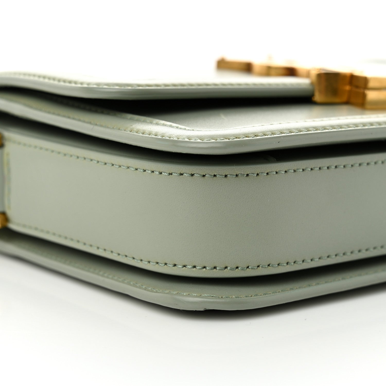 Saint Laurent Smooth Calfskin Small Solferino Satchel Acqua 9 of 12