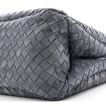 Bottega Veneta Suede Intrecciato Large Campana Shoulder Bag Cloudy Indigo 10 of 11