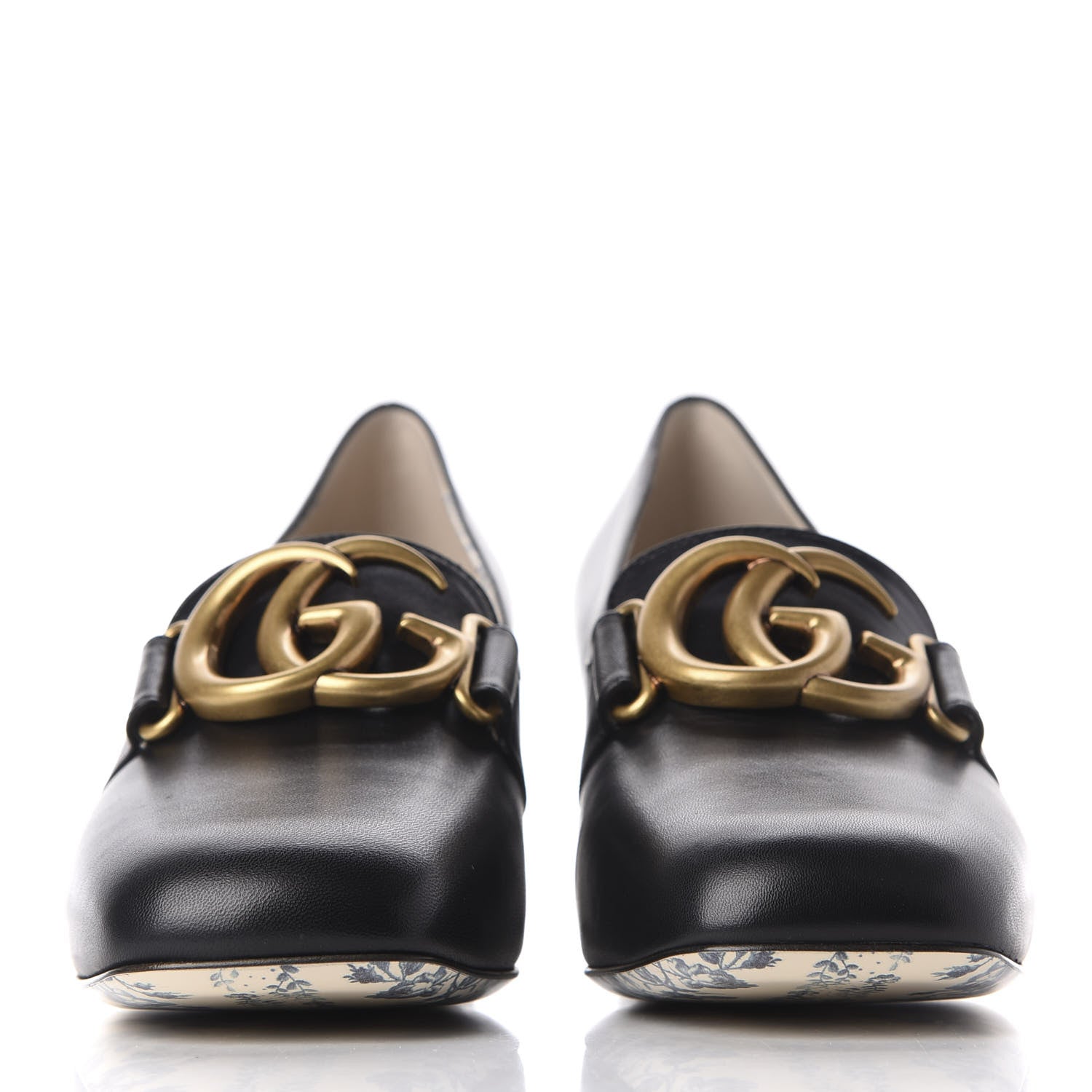 Gucci Malaga Kid GG Victoire 55mm Loafer Pumps 38 Black 3 of 11