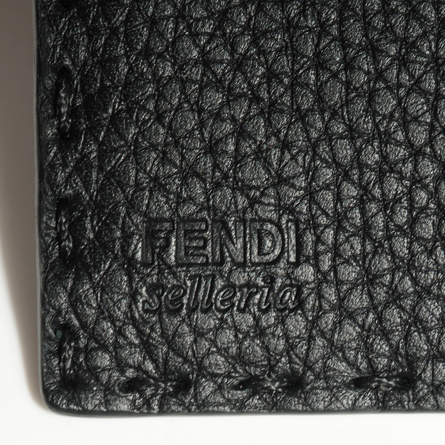 Fendi Cuoio Romano Selleria Peekaboo Continental Wallet Black 11 of 14