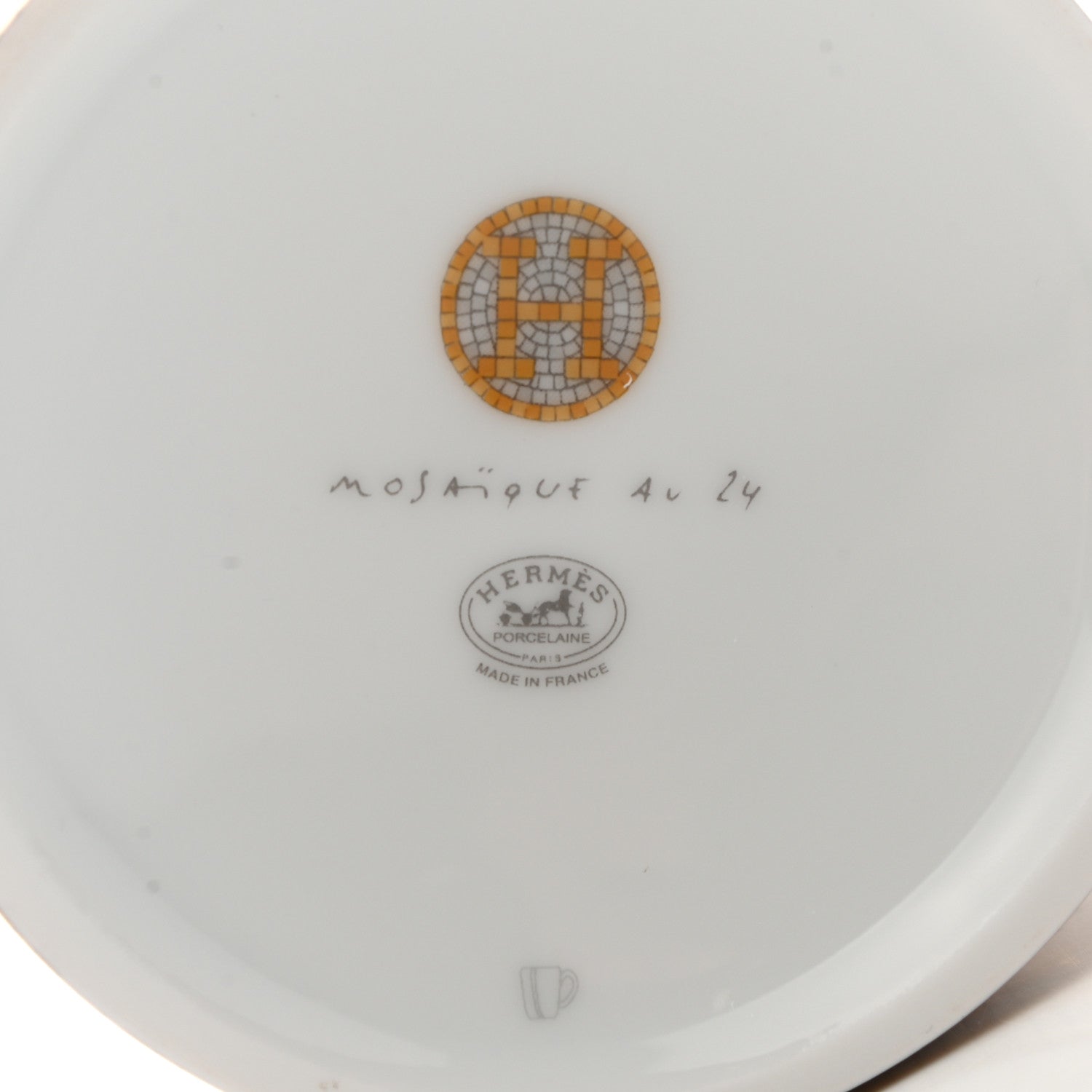 Hermes Porcelain Mosaique au 24 Mug Gold 6 of 7