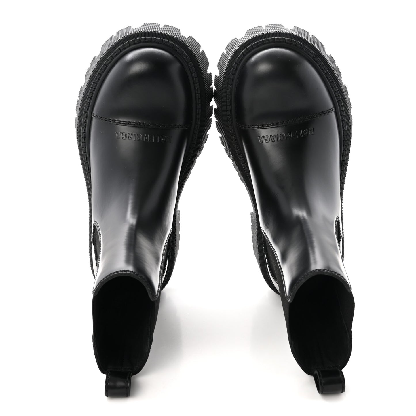 Jive Smooth Calfskin Logo Embossed Womens Tractor 20mm Chelsea Boots 35 Black
