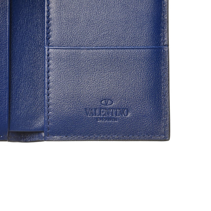 Valentino Garavani Vitello Rockstud Bi-Fold Wallet Blue 6 of 9