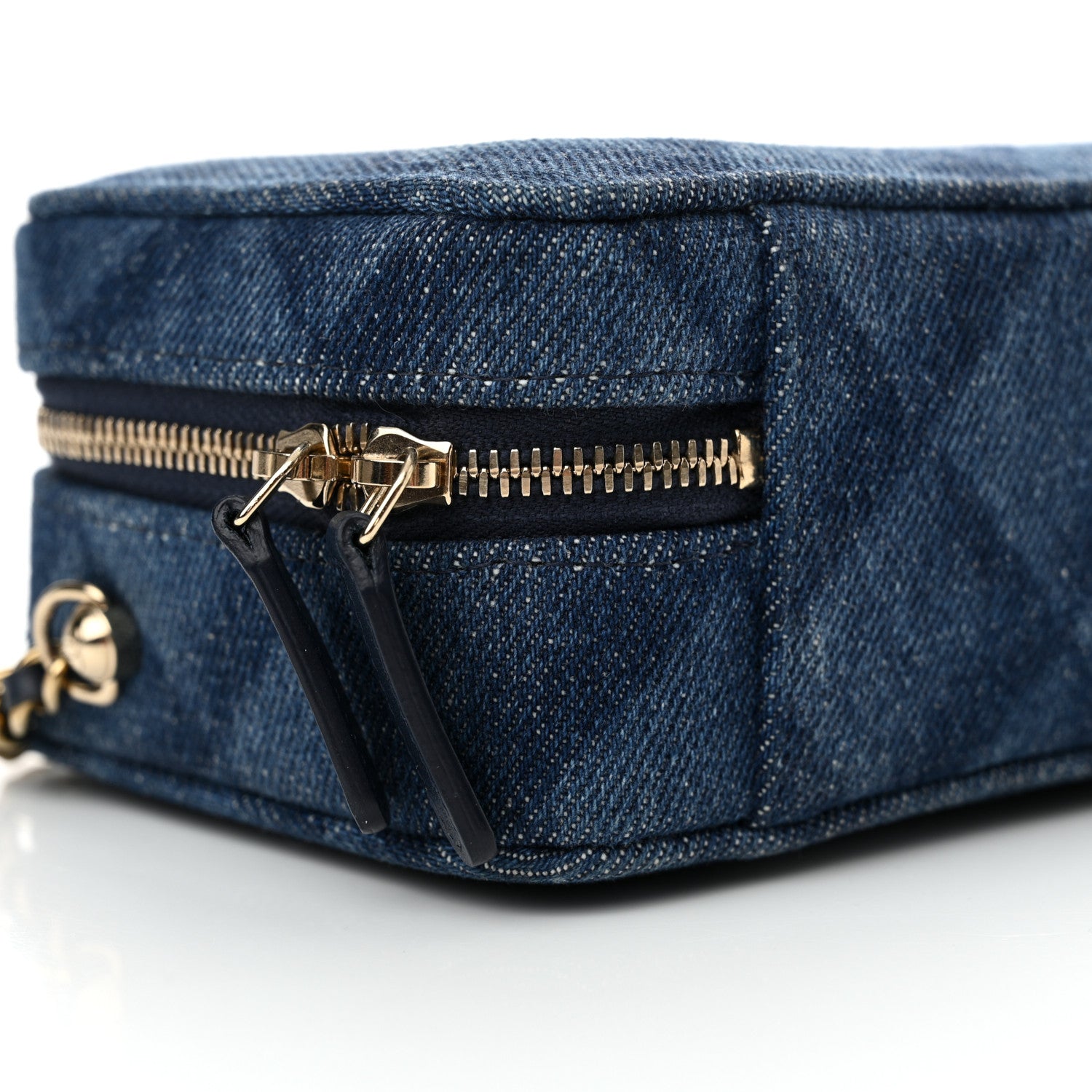 Chanel Printed Denim CC Camera Case Blue 9 of 10