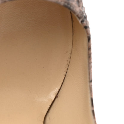 Jimmy Choo Elaphe Snakeskin 100 Pumps 37 Blush 10 of 11