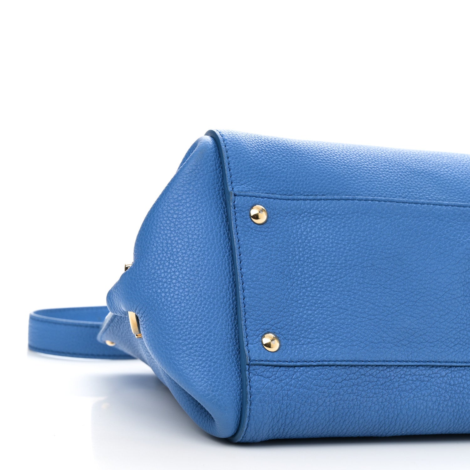 Salvatore Ferragamo Grained Calfskin Medium Sofia Satchel Blue 8 of 9