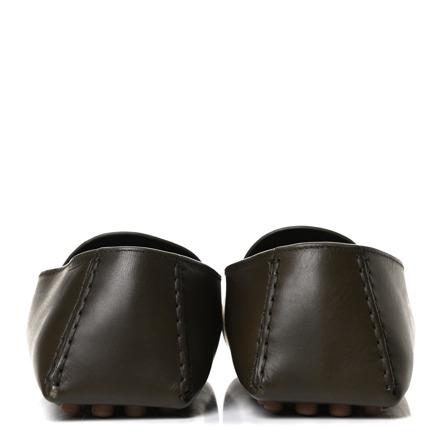 Bottega Veneta Nappa Intrecciato Driver Loafers 42 Khaki 6 of 14