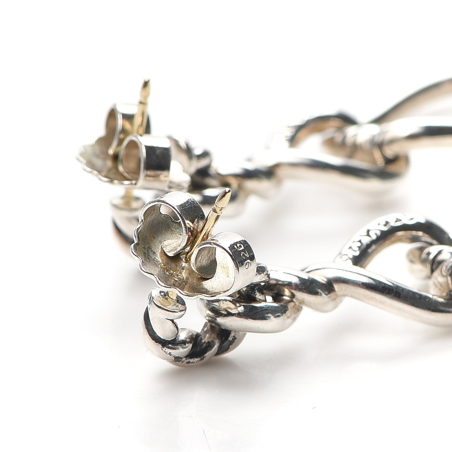 Sterling Silver Continuance Triple Drop Earrings