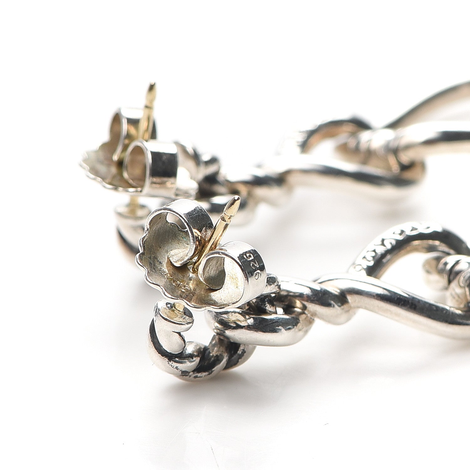 David Yurman Sterling Silver Continuance Triple Drop Earrings 3 of 4