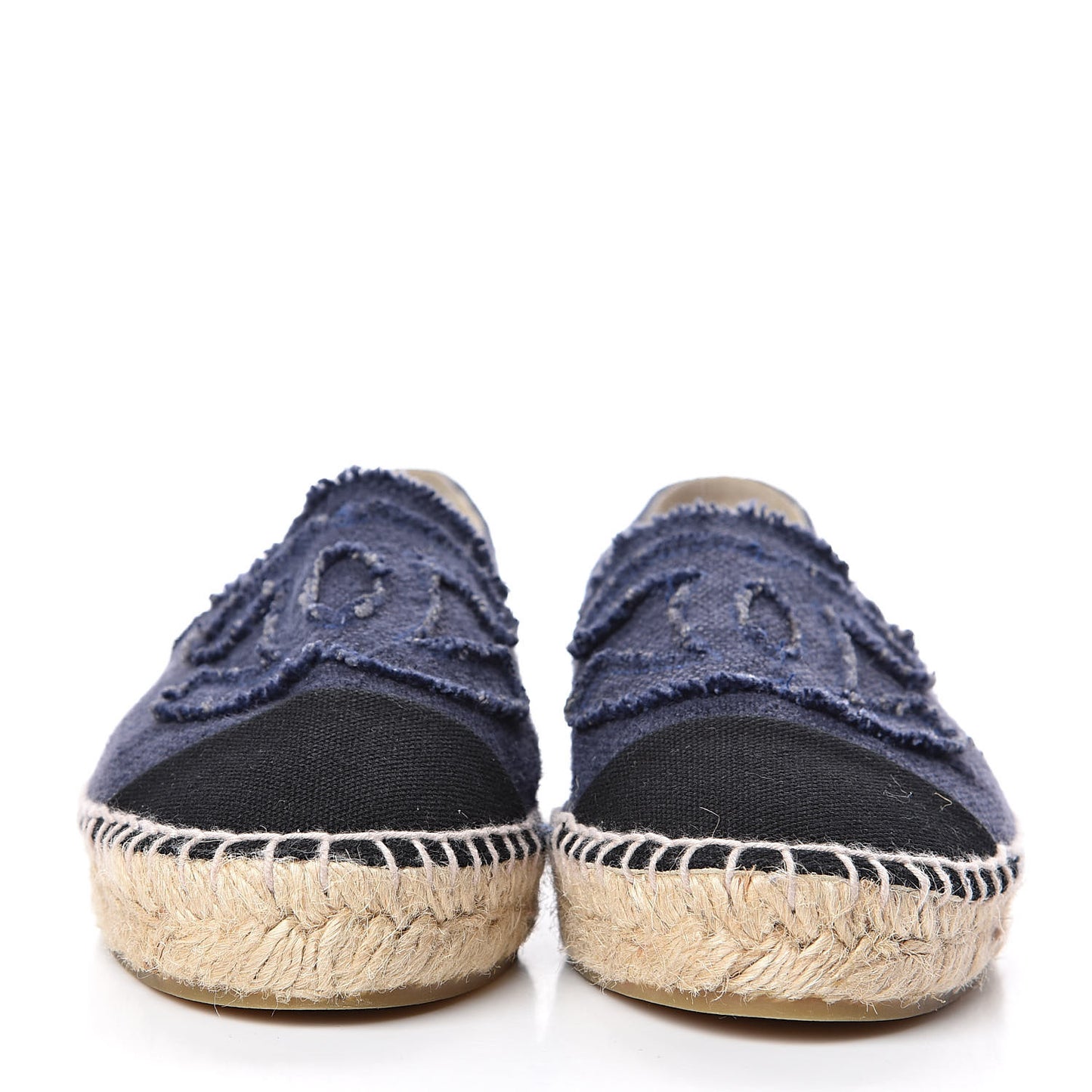 Denim Toile CC Espadrilles 36 Navy Black