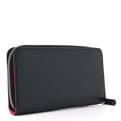 Louis Vuitton Epi Zippy Wallet Black Hot Pink 3 of 13