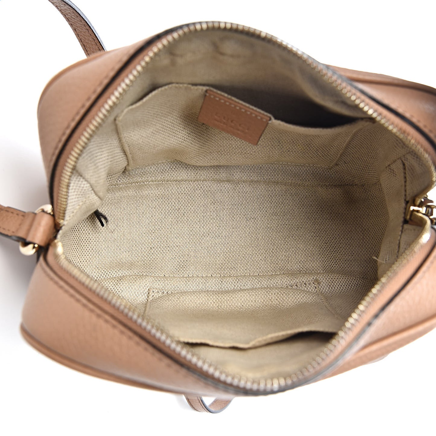 Pebbled Calfskin Small Soho Disco Bag Rose Beige