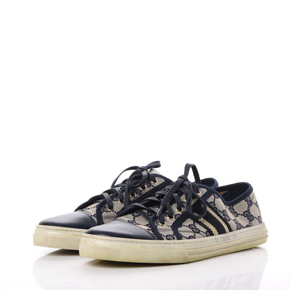 Gucci Monogram Web Sneakers 39 Navy Blue 3 of 15
