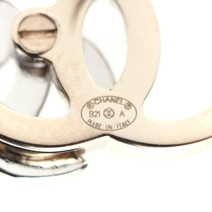 Chanel Crystal Double CC Earrings Gold Silver 4 of 5