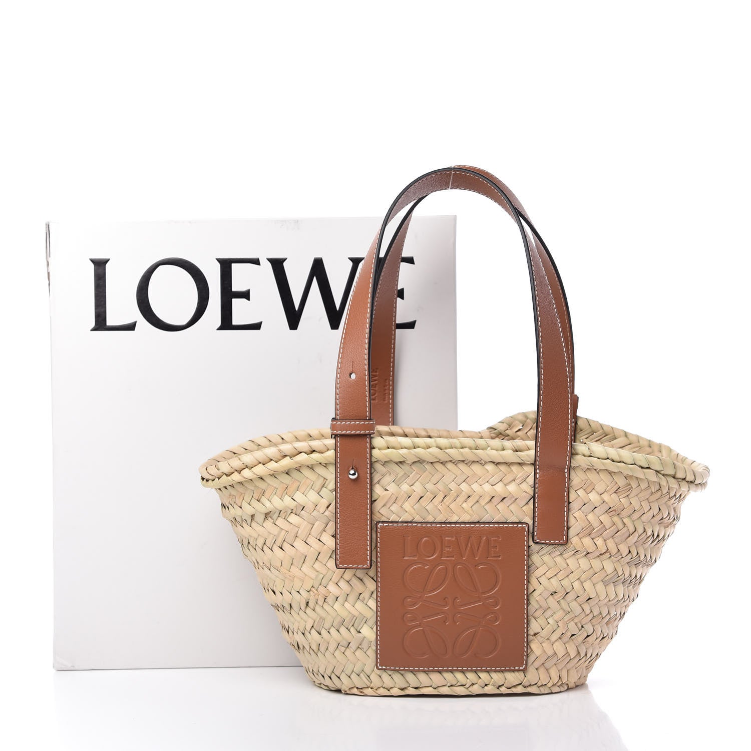 Loewe Raffia Small Basket Tote Bag Natural Tan 11 of 12