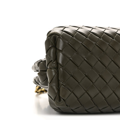 Bottega Veneta Nappa Intrecciato Teen The Lauren 1980 Clutch With Chain Khaki 9 of 12