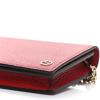 Gucci Dollar Calfskin Medium Betty Chain Wallet Red 10 of 11