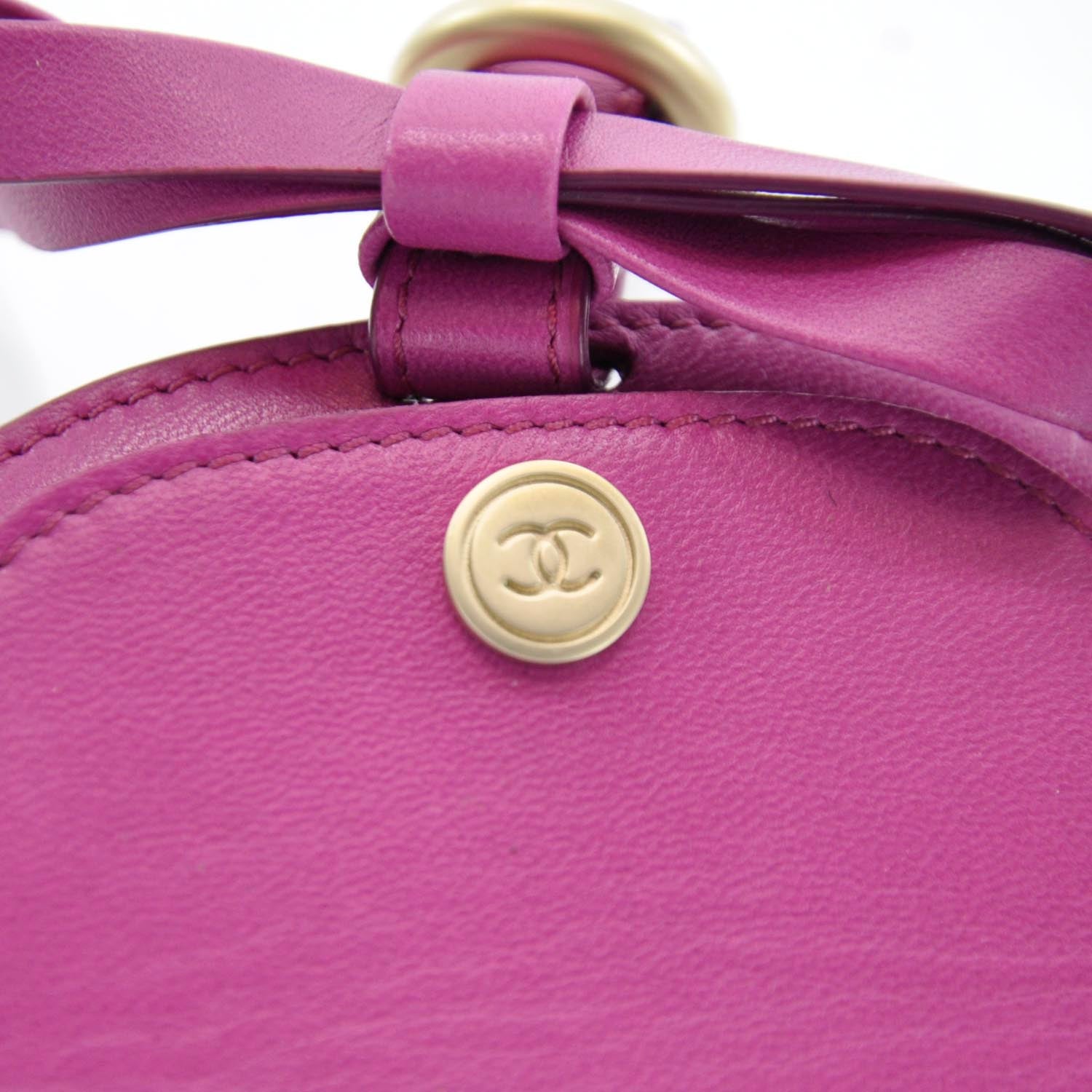 Chanel Leather Luggage Tag Pink 4 of 6