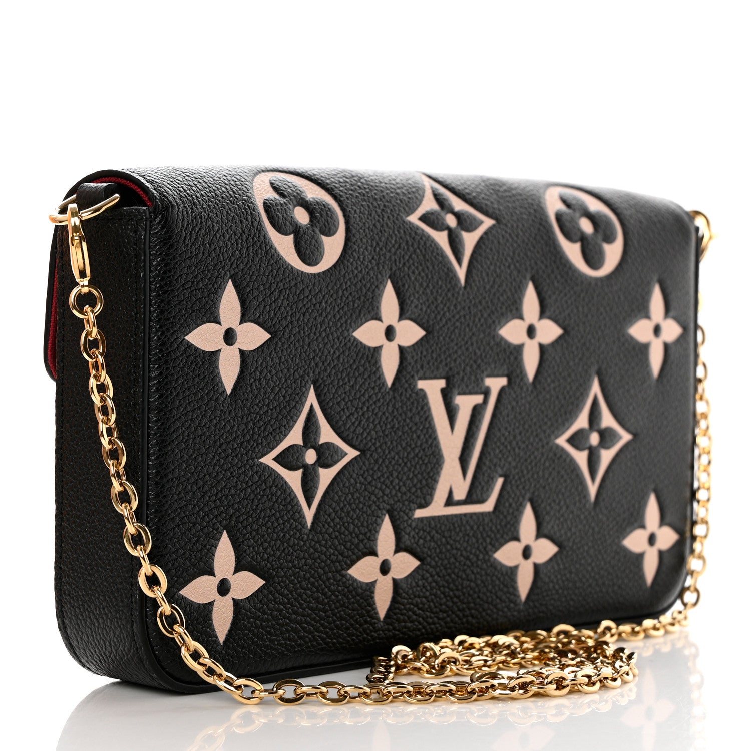 Louis Vuitton Empreinte Monogram Giant Felicie Pochette Black Beige 4 of 10