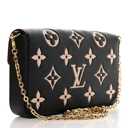 Louis Vuitton Empreinte Monogram Giant Felicie Pochette Black Beige 4 of 10