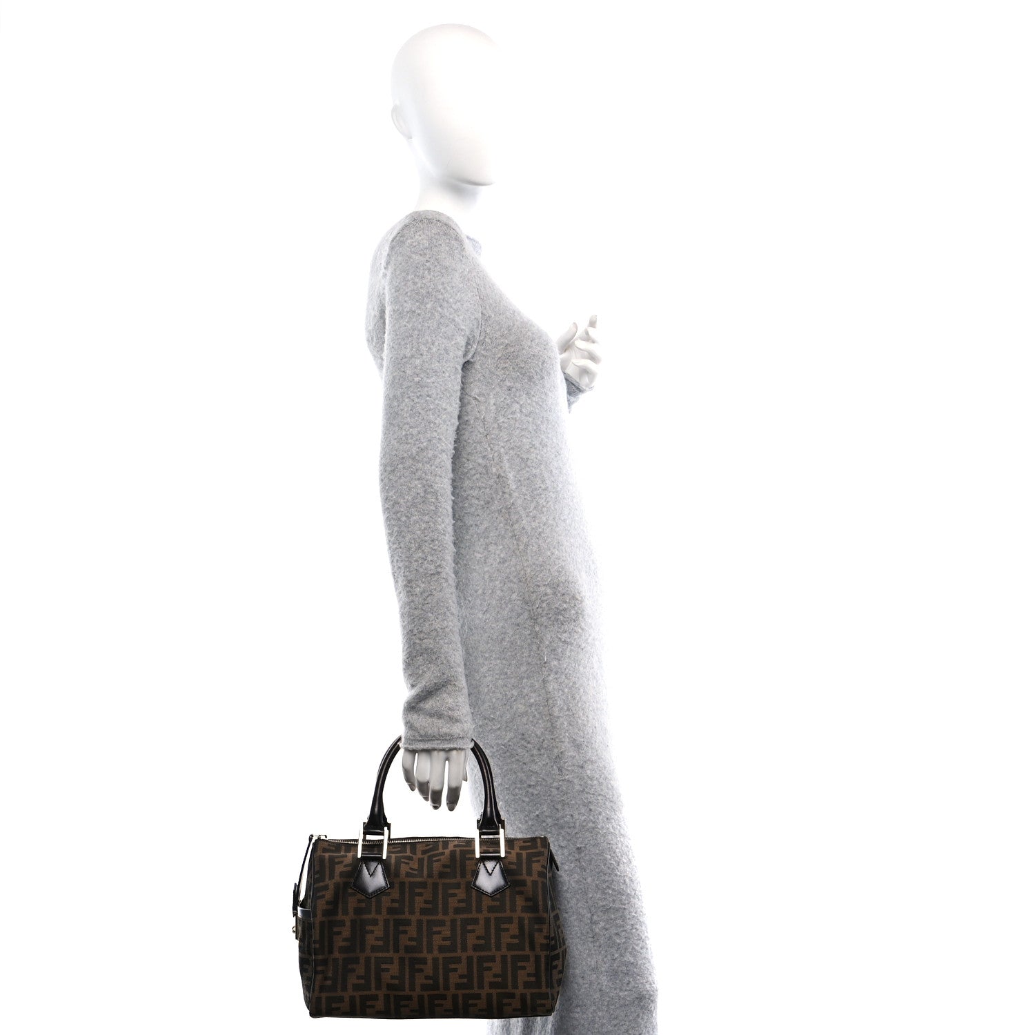 Fendi Zucca Cuoio Lucido Medium Chef Boston Tobacco Moro 2 of 10