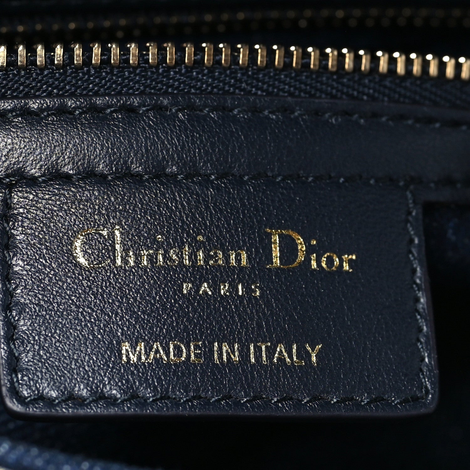 Christian Dior Denim Brocart Embroidered Saddle Bag Blue 6 of 11