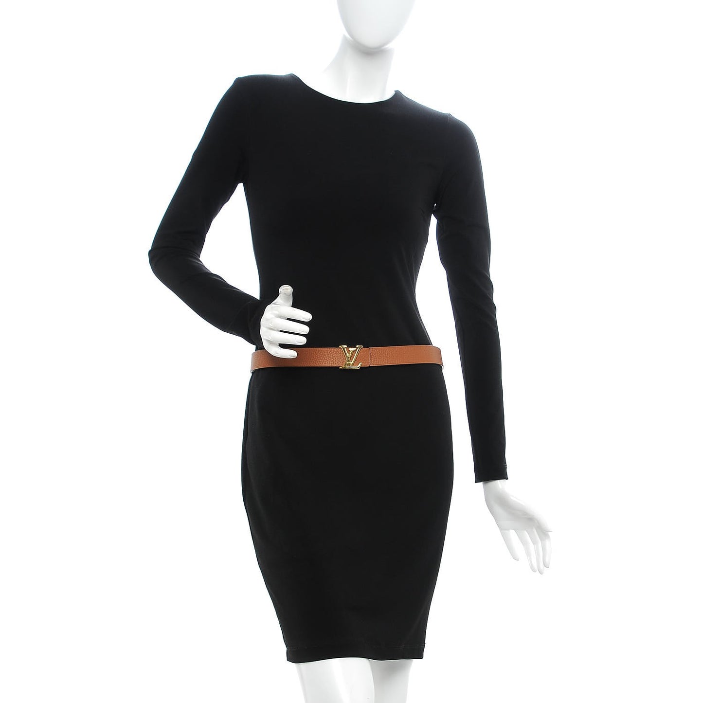 Taurillon Calfskin 30mm LV Initiales Reversible Belt 85 34 Black