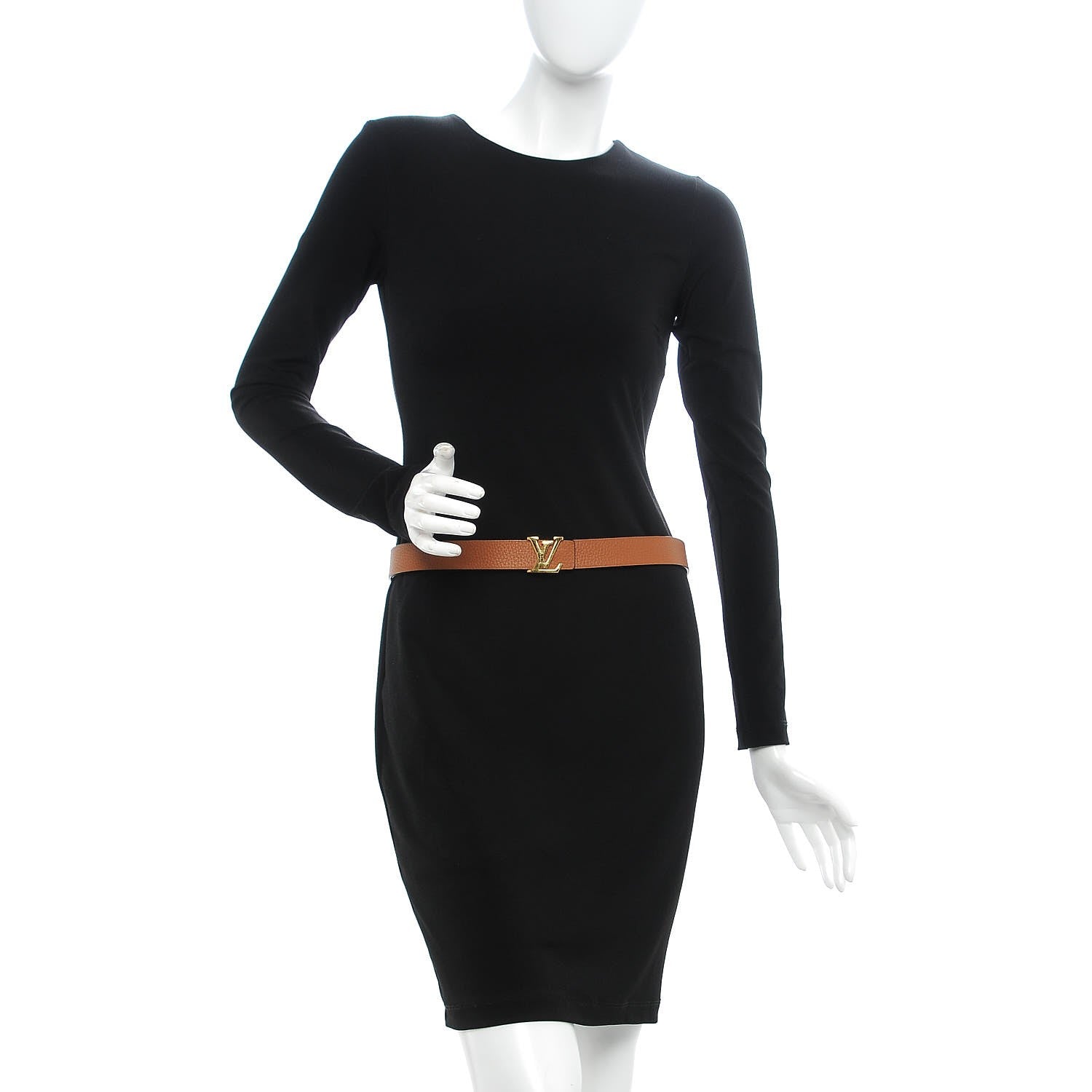 Louis Vuitton Taurillon Calfskin 30mm LV Initiales Reversible Belt 85 34 Black 2 of 7